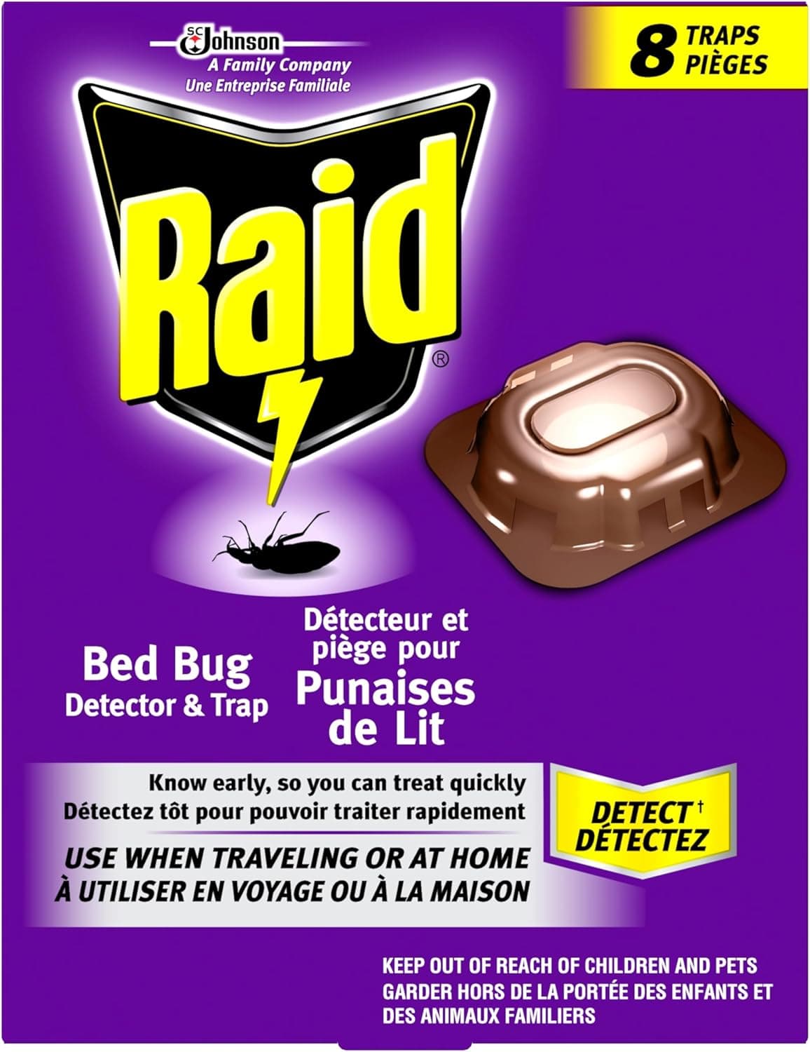 Détecteur et piège à punaises de lit Raid