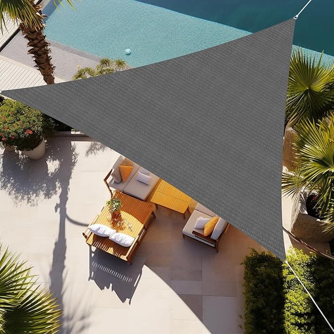 Voile d’ombrage triangulaire de 4,8 x 4,8 x 4,8 m