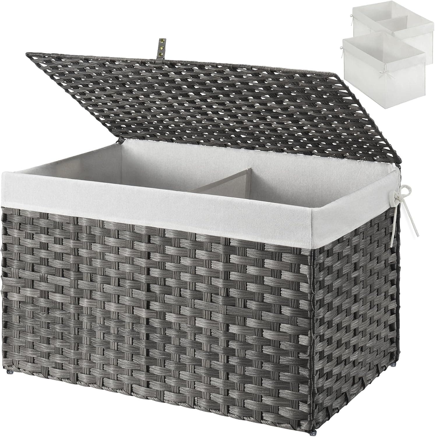 Panier de rangement avec couvercle