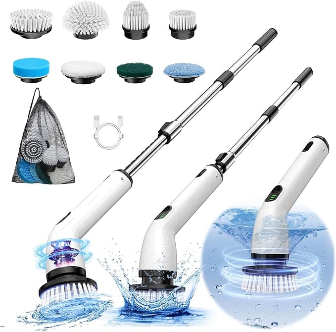 Brosse à récurer électrique sans fil étanche