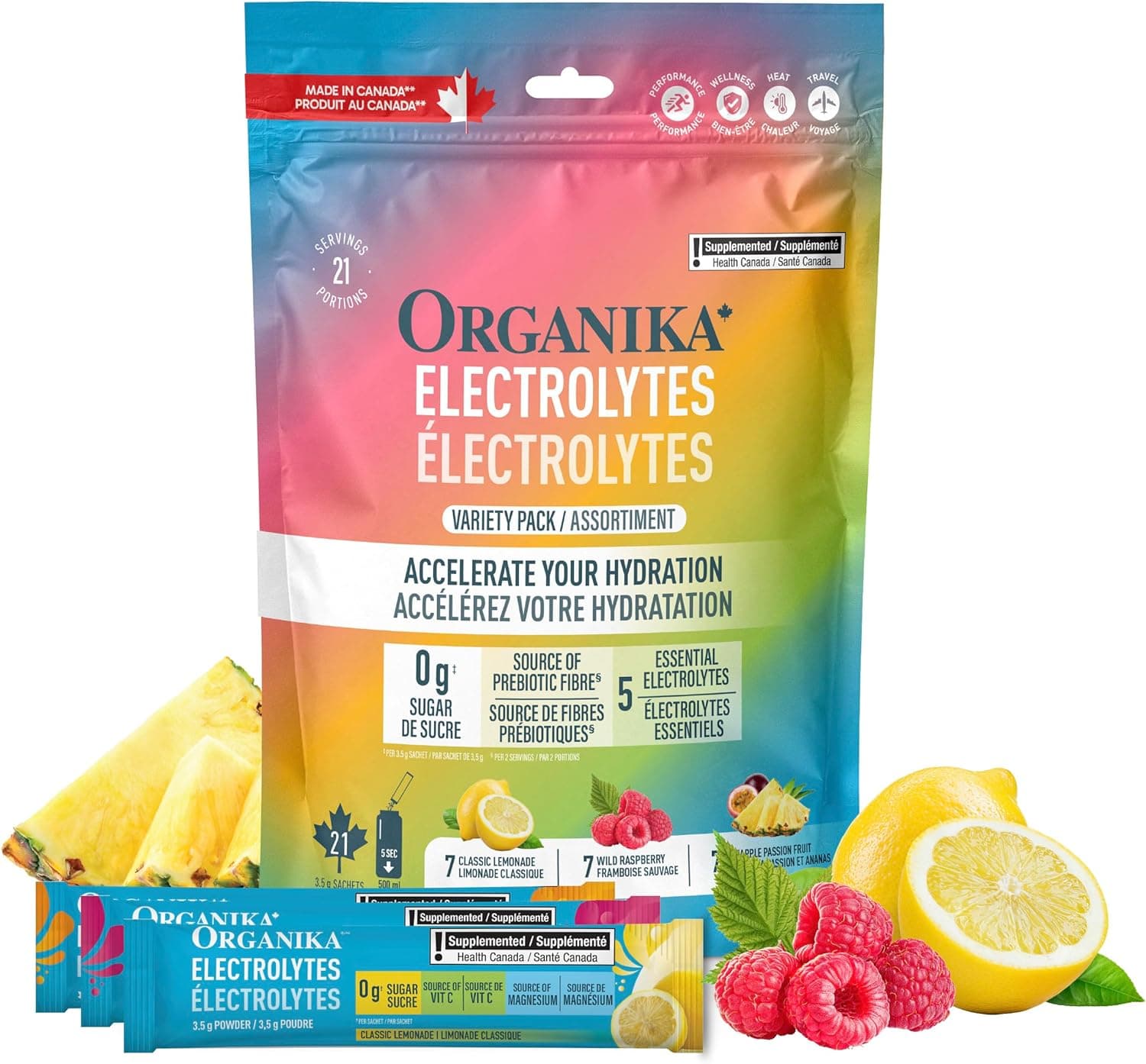 Sachets de poudre d'électrolytes