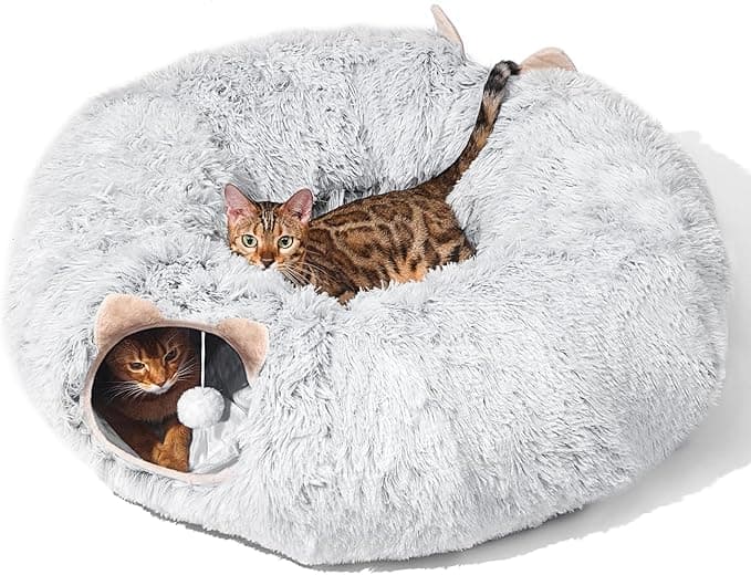 Tunnel de Noël pour chat élégant