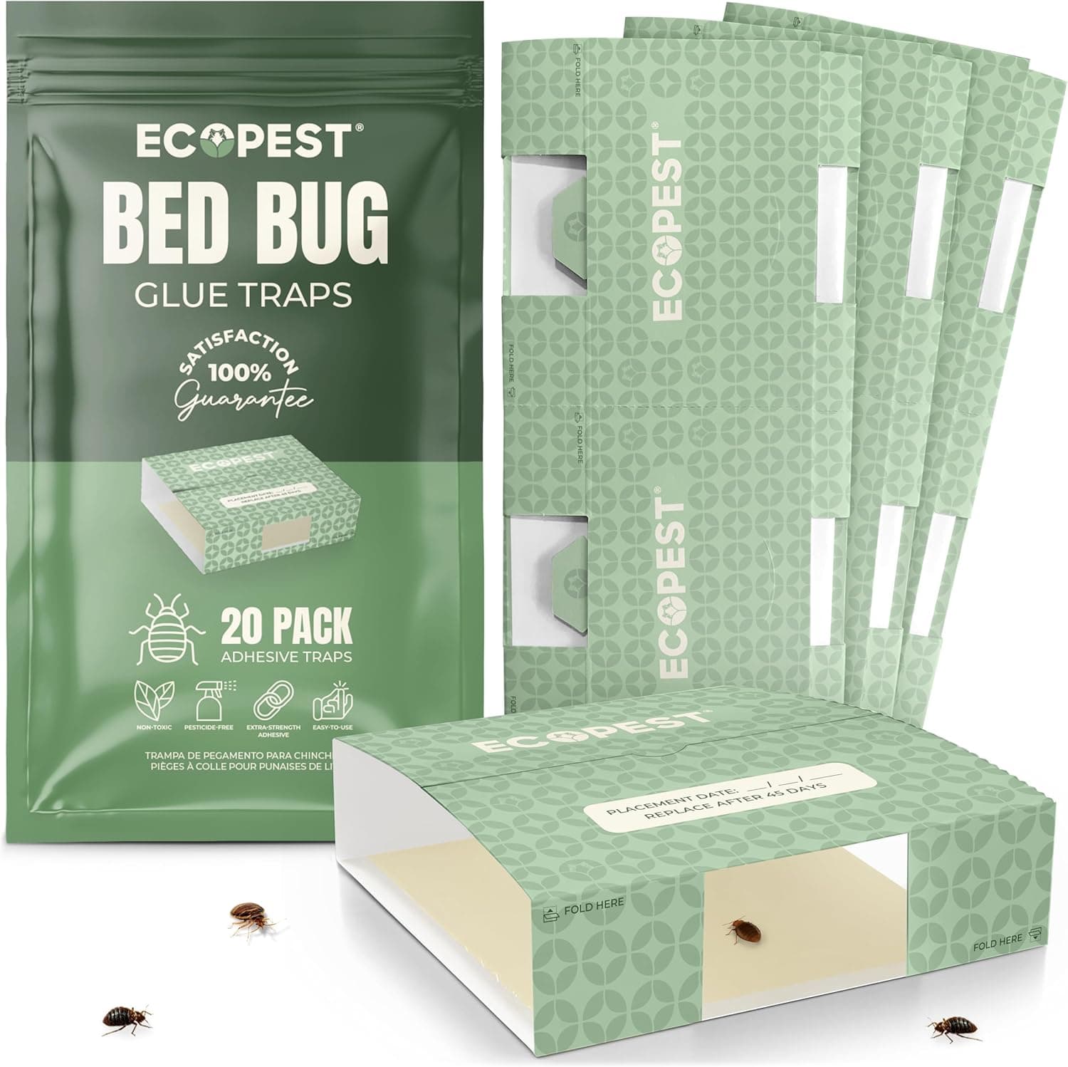 Lot de 20 pièges à punaises de lit
