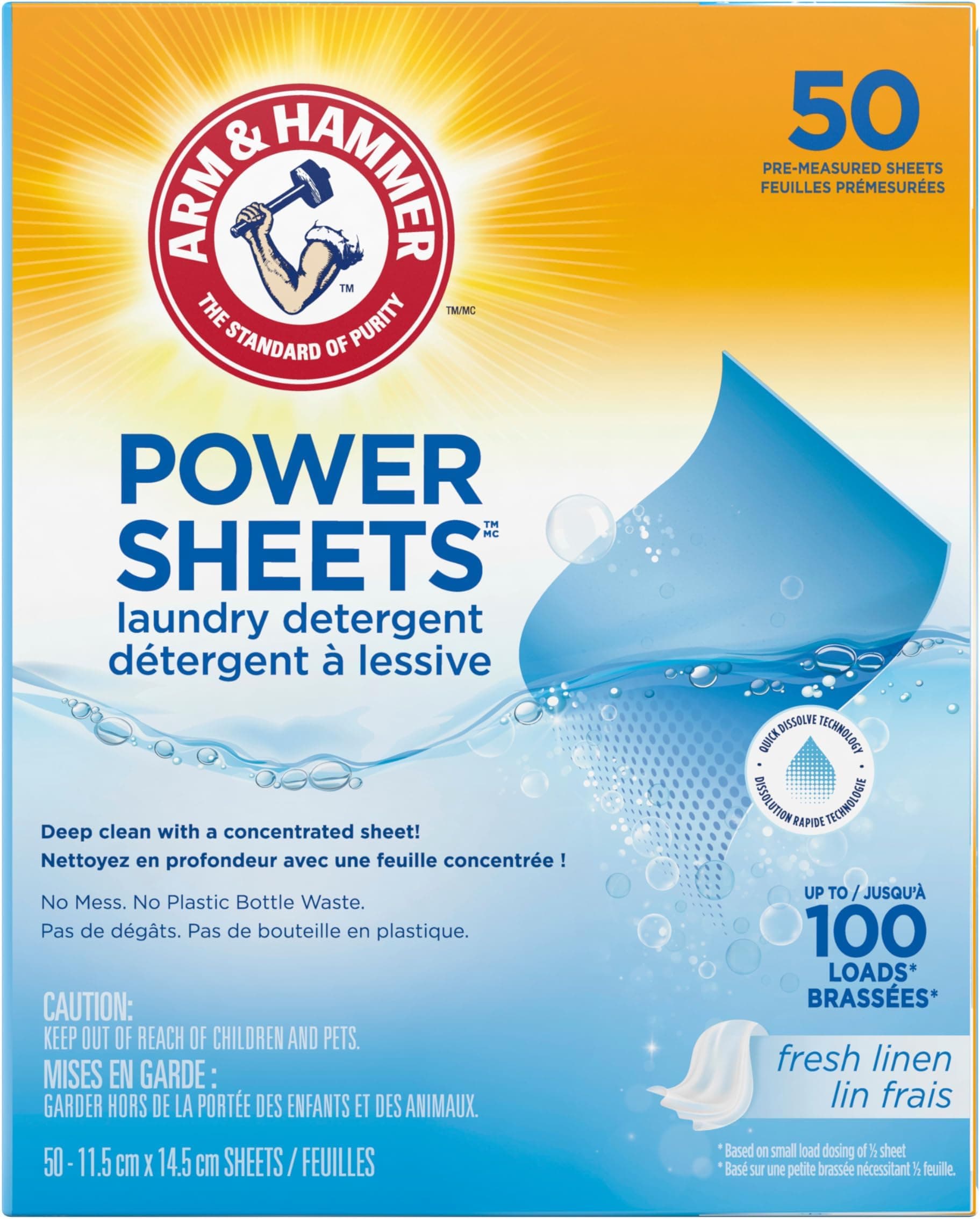 Feuilles de détergent Arm&Hammer
