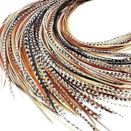 21 extensions de cheveux de couleur naturelle Feather Headz