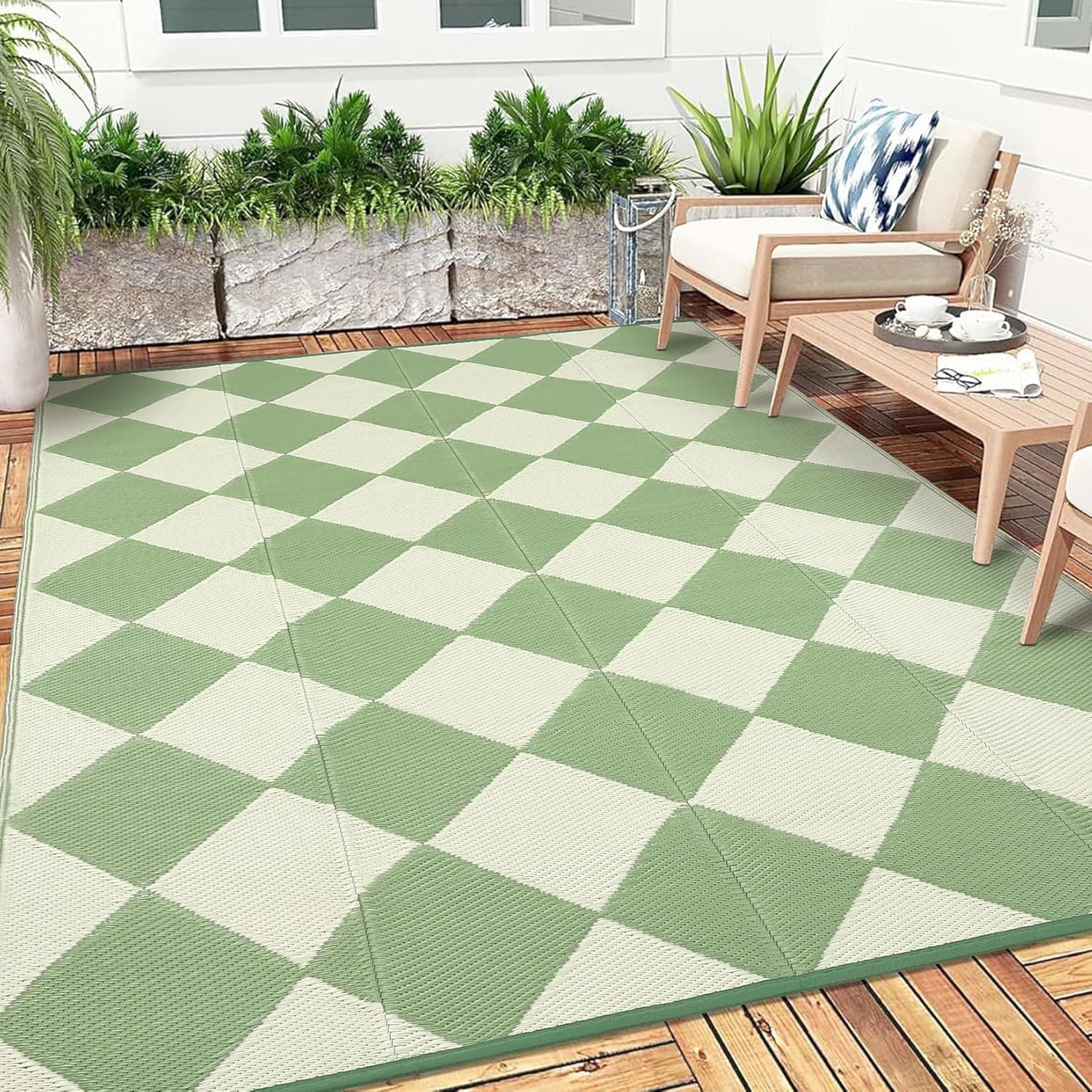 Tapis d'extérieur imperméable réversible, Amazon