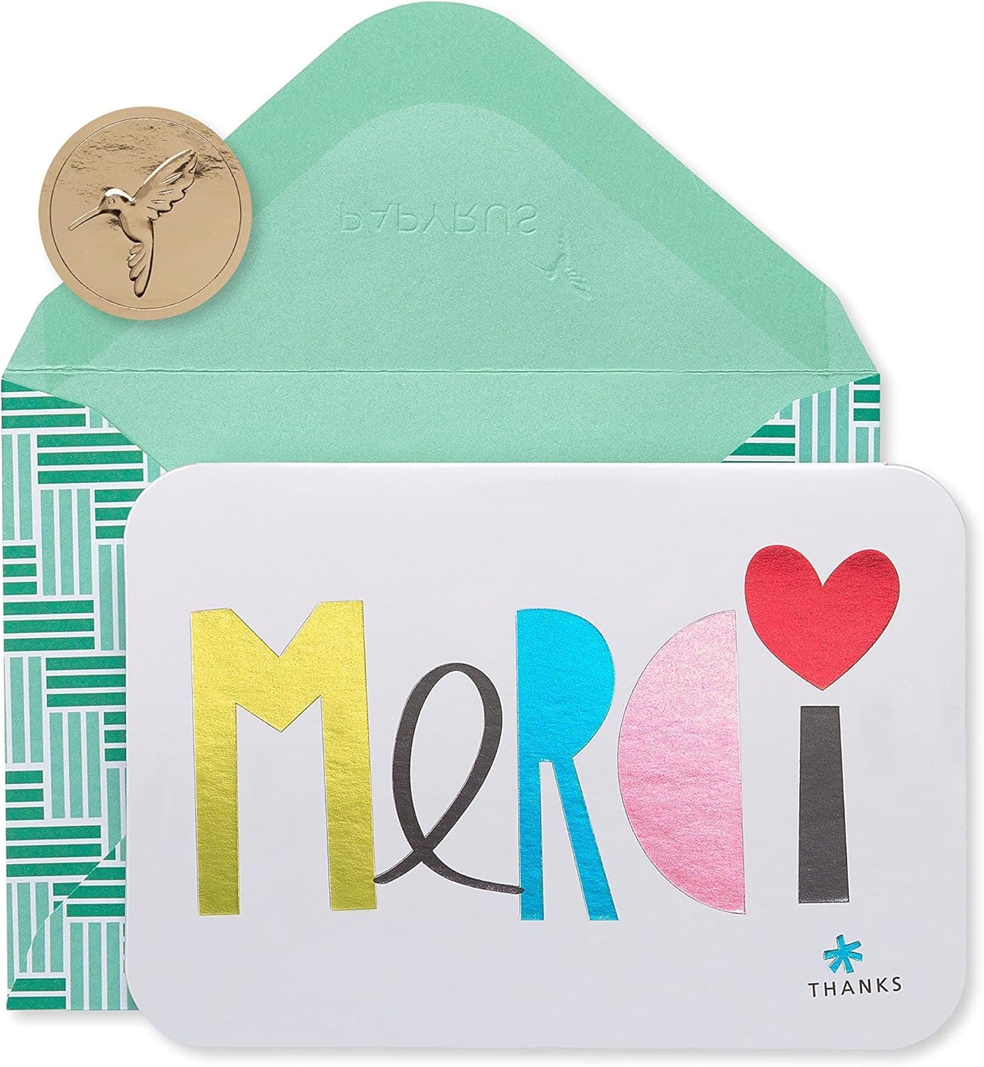 Cartes de remerciement avec enveloppes, Papyrus