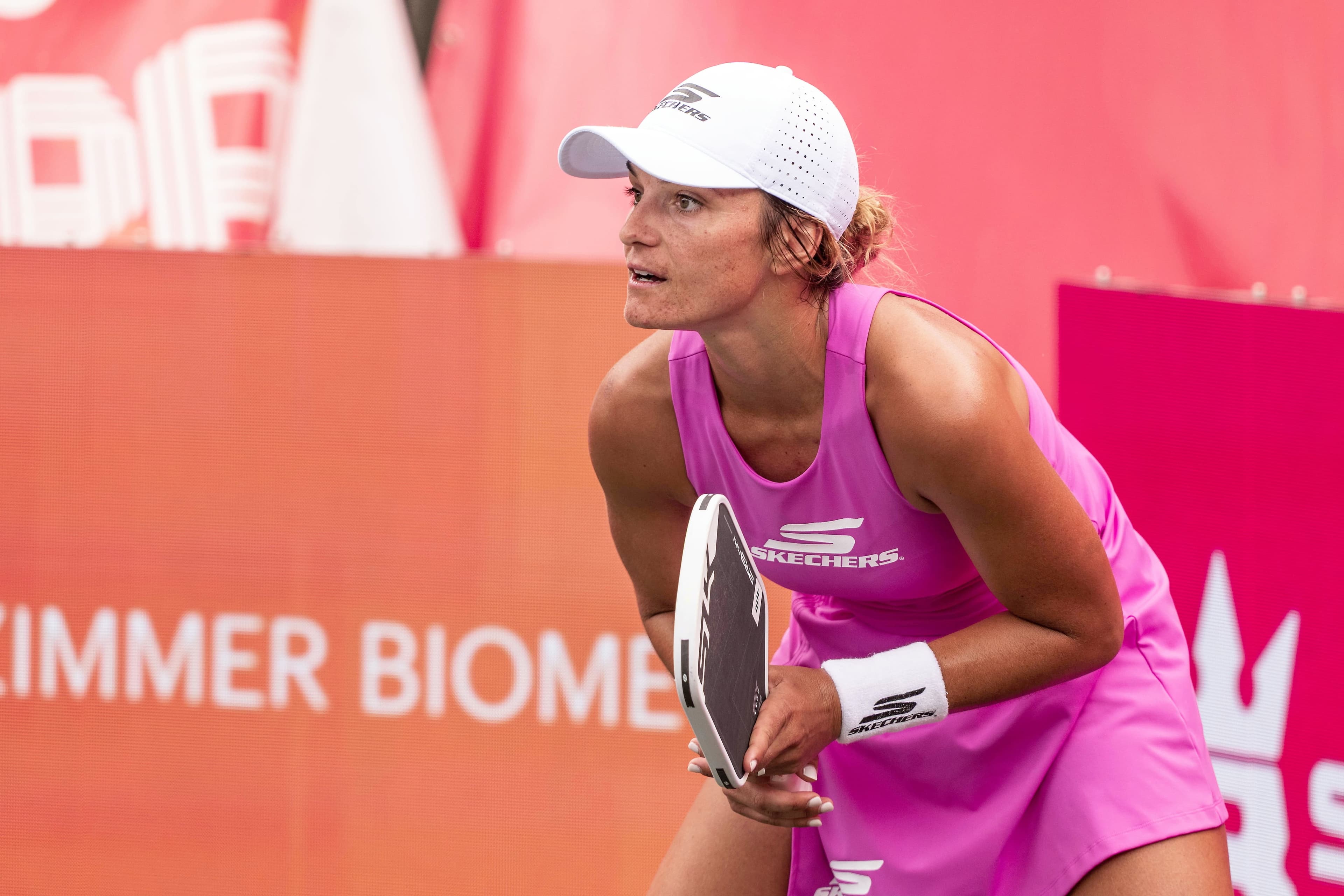 La Québécoise Catherine Parenteau lors d’un tournoi du PPA Tour, en mai 2025.