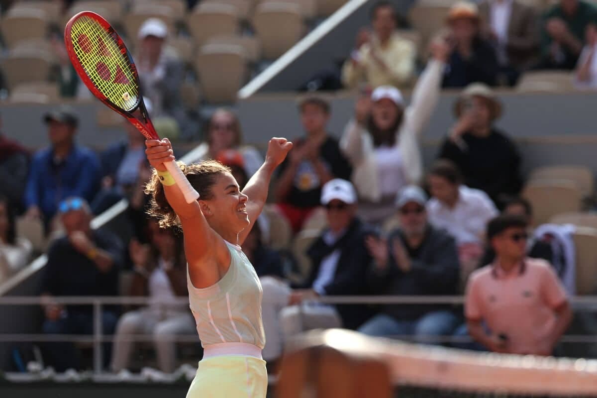 Jasmine Paolini après sa victoire éclatante en demi-finale de Roland-Garros, jeudi.