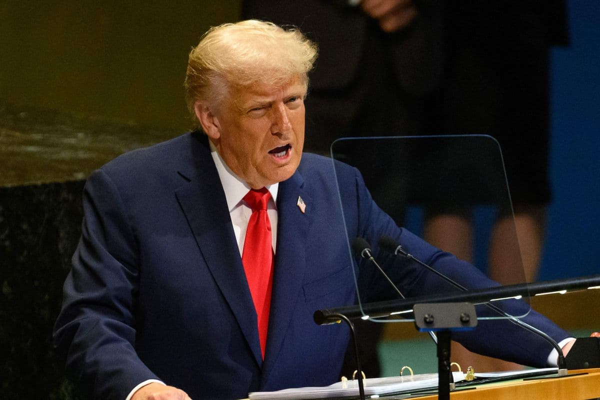 Donald Trump devant l’Assemblée générale de l’ONU, mardi.