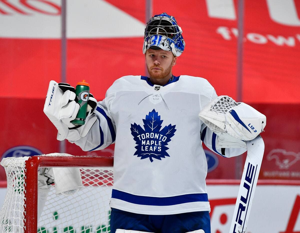 Le gardien des Maple Leafs Frederik Andersen