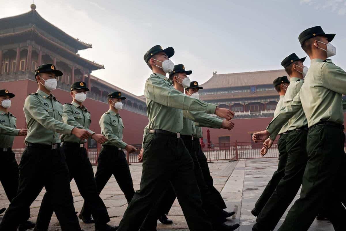Des soldats de l'armée chinoise, en mai 2020.