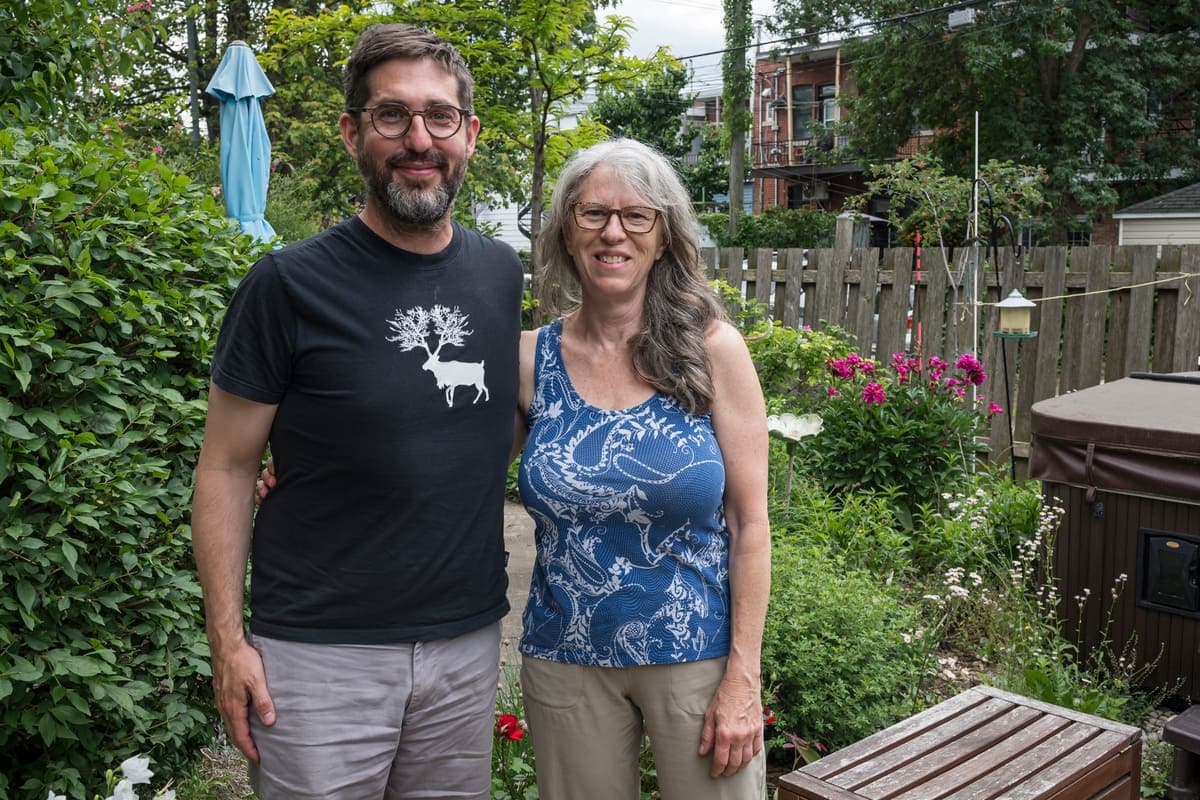 Francine Lauzon en compagnie de Mathieu Dussault, président de la Coop Celsius