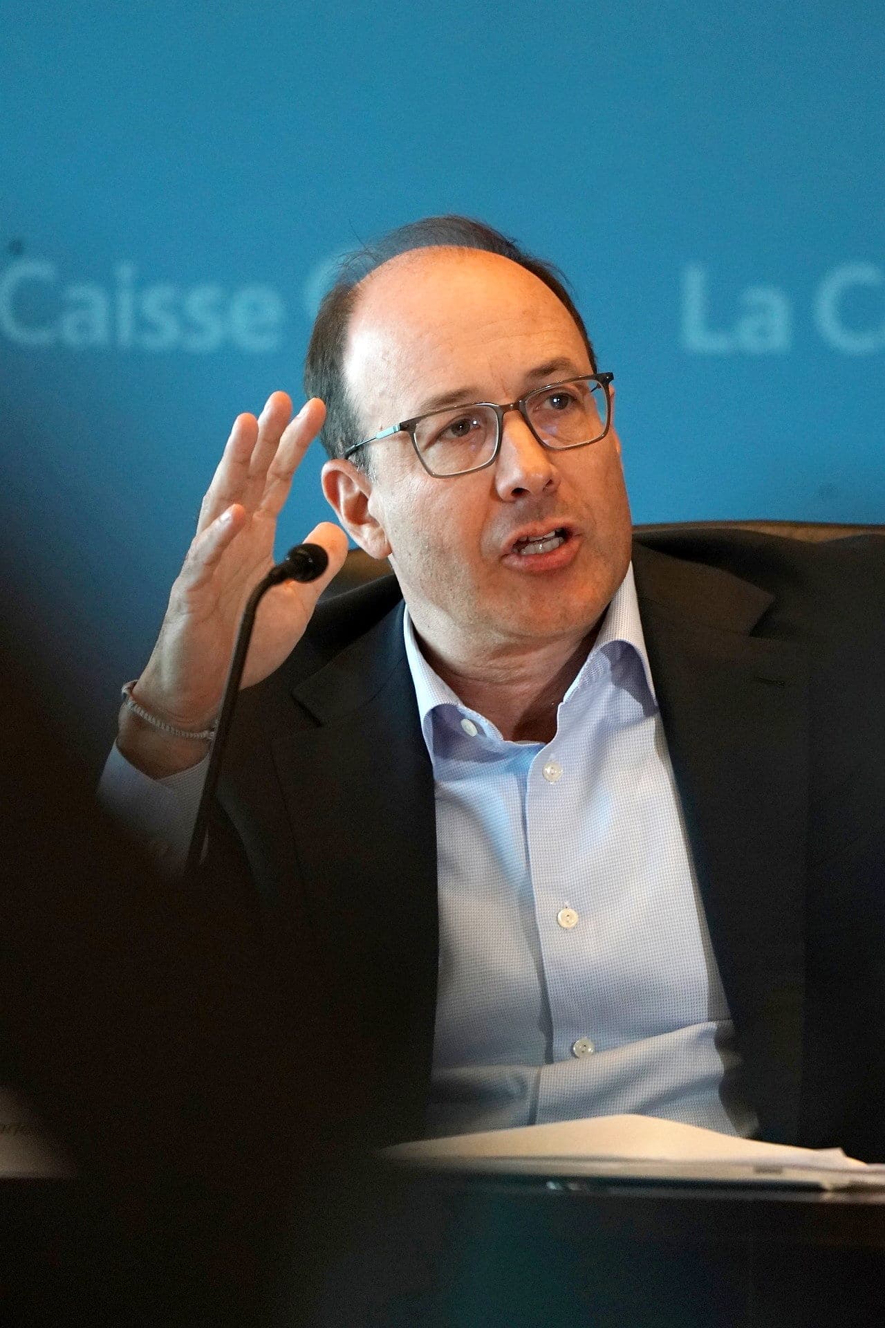 Le PDG de la Caisse de dépôt et placement, Charles Emond, mardi à Montréal.