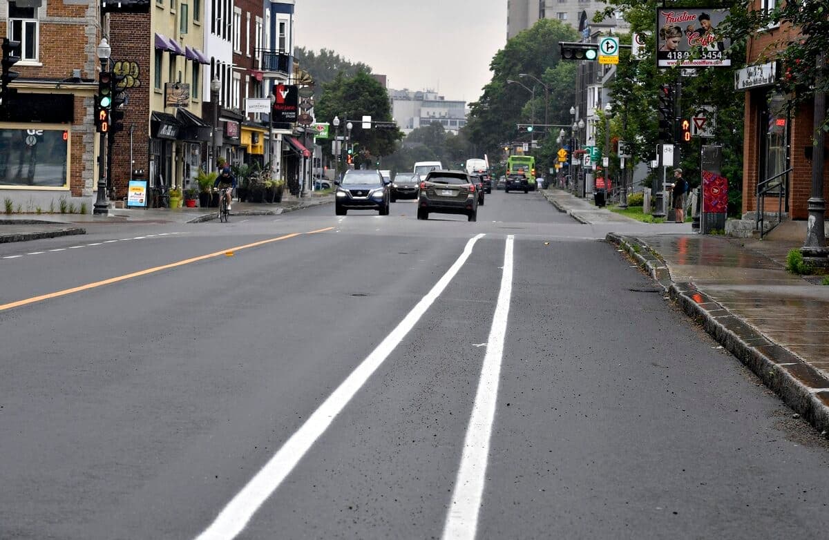 Le futur lien cyclable sur le chemin Sainte-Foy est en préparation.