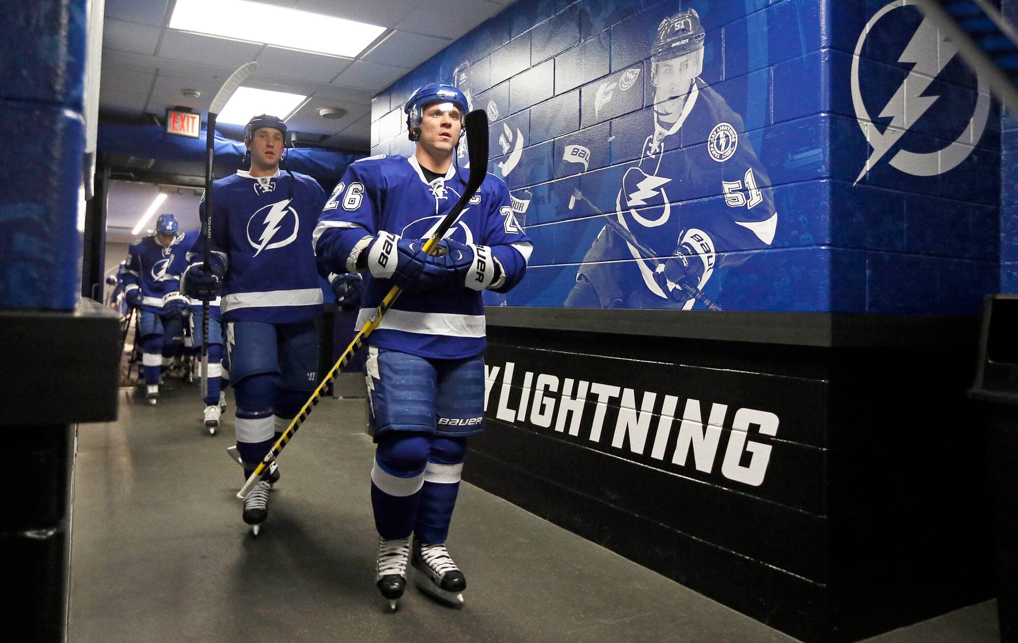 Martin St-Louis a mené le Lightning vers les plus hauts sommets. Sur cette photo prise en février 2014, il ne se doutait sûrement pas qu’un mois plus tard, il serait échangé aux Rangers.