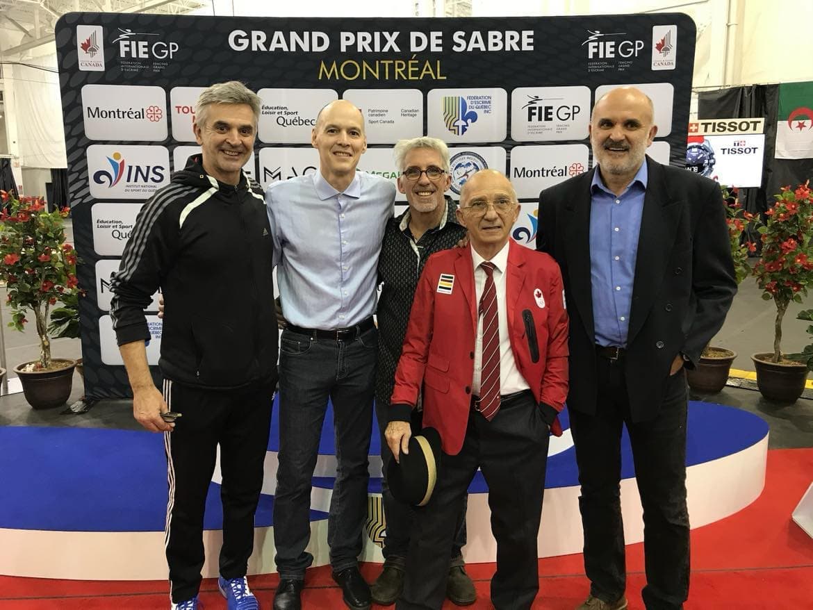 Raouf Henri Sassine lors du Grand Prix de sabre présenté à Montréal en janvier 2020.