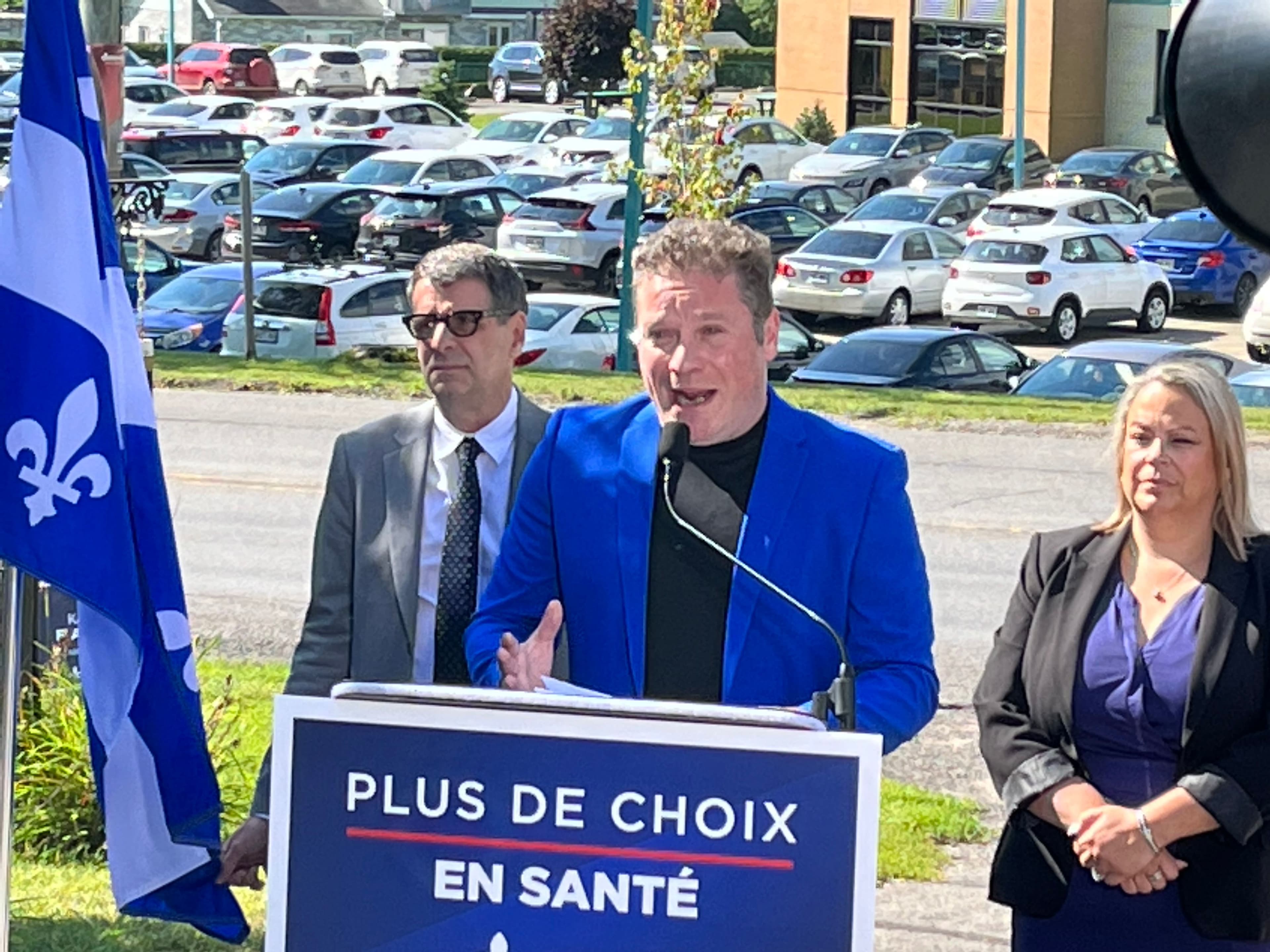 Le Dr Karim Elayoubi, candidat conservateur dans Argenteuil, a présenté les engagements de son parti en matière de santé le 2 septembre dernier, à Lachute.