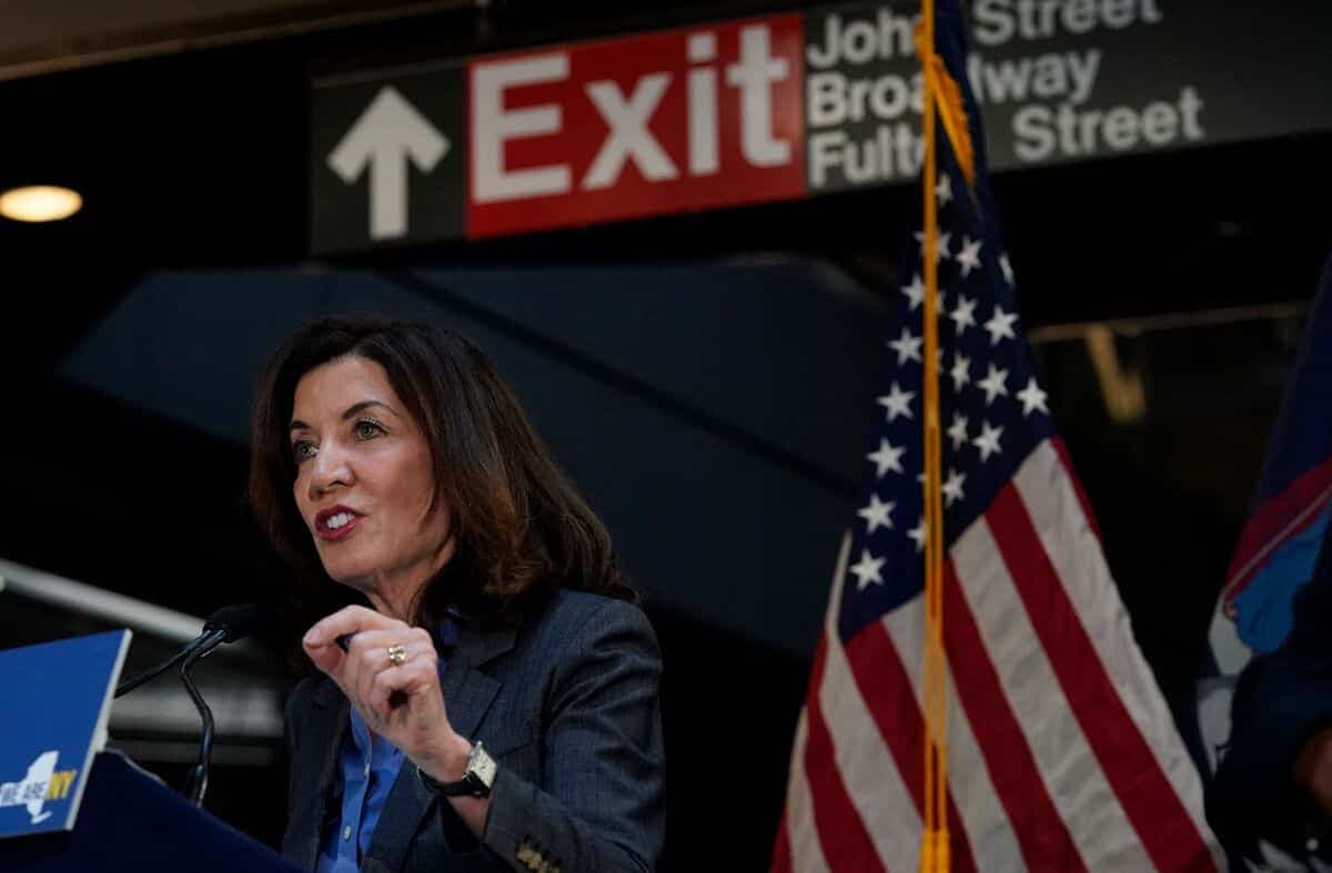La gouverneure démocrate de l’État de New York, Kathy Hochul.