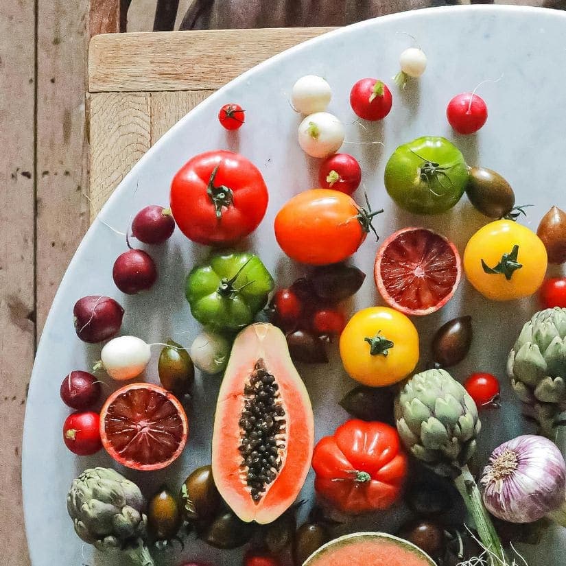 Fruits et légumes pour le changement d'heure