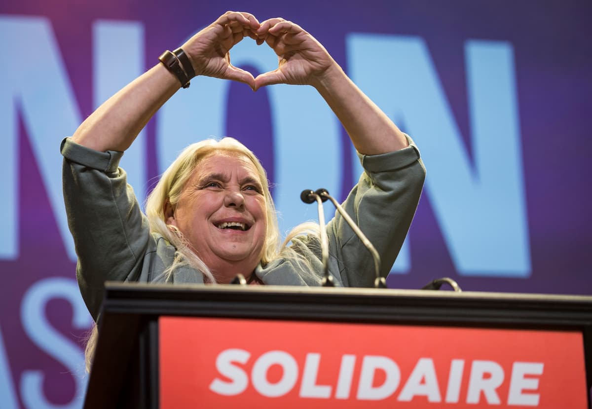 La co-porte-parole de Québec solidaire, Manon Massé, a été réélue dans sa circonscription de Sainte-Marie-Saint-Jacques.
