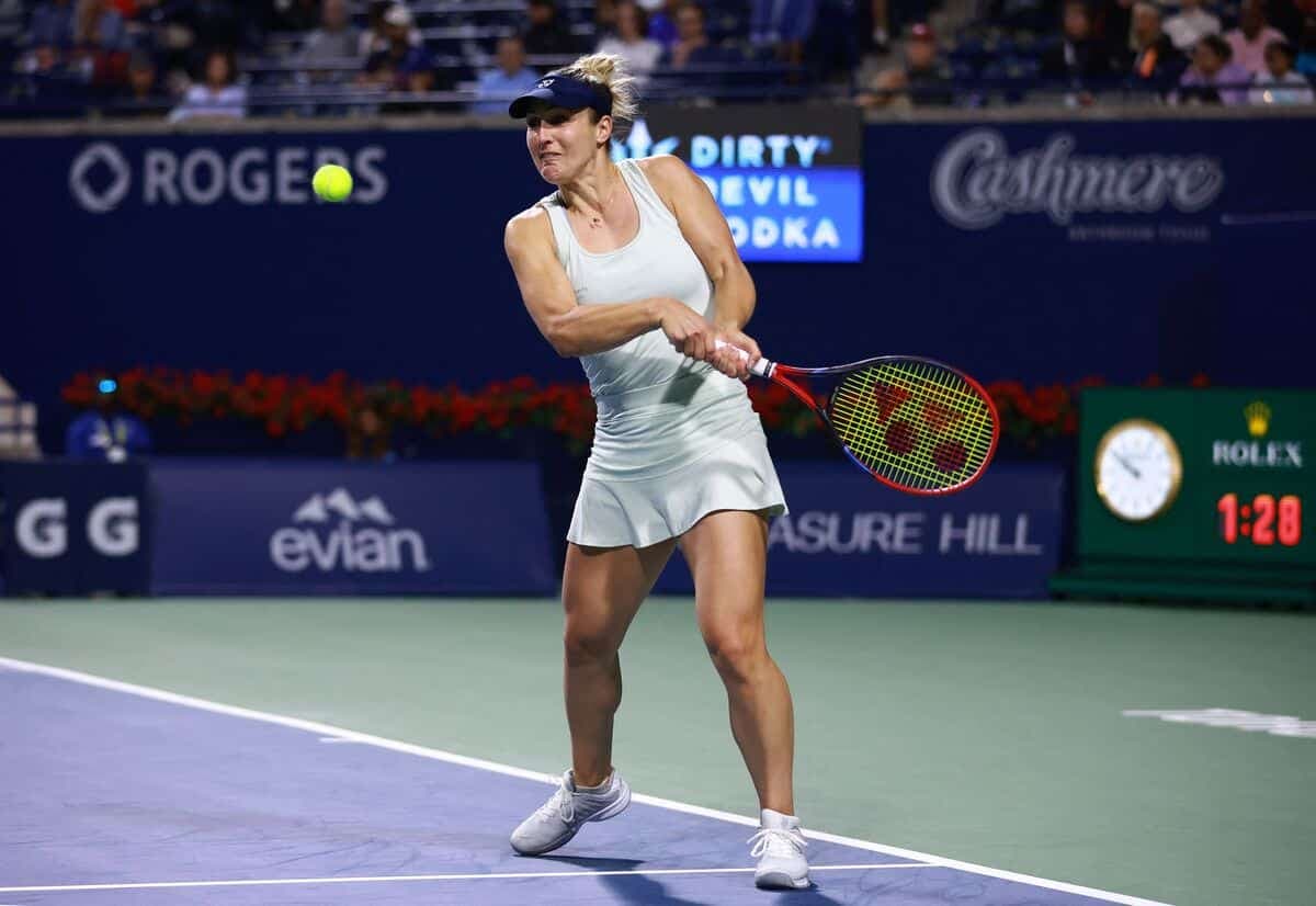 Gabriela Dabrowski à l’Omnium Banque Nationale de Toronto, en août.