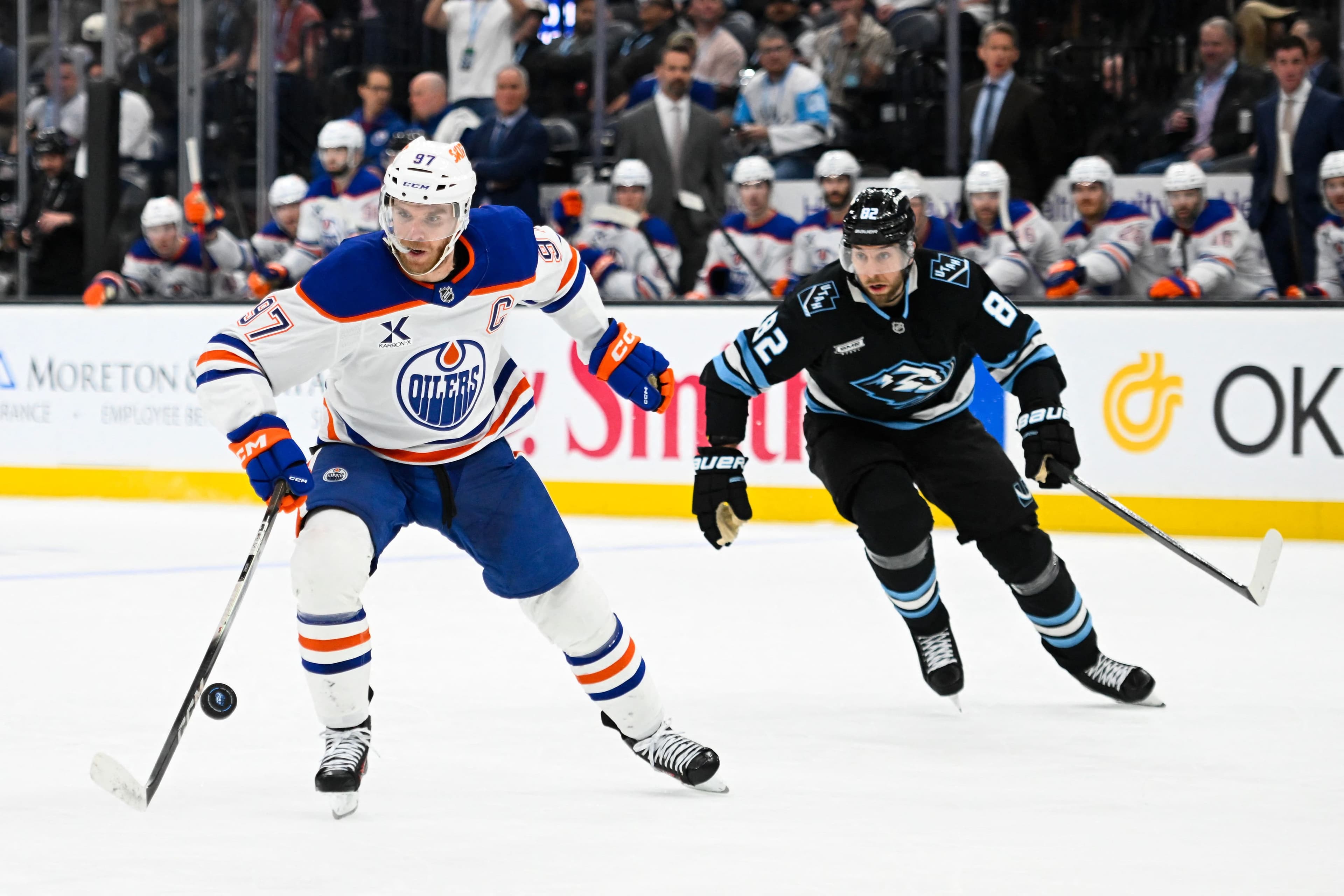 Connor McDavid a atteint les 400 buts et 1200 points face au Mammoth de l’Utah, mardi soir.