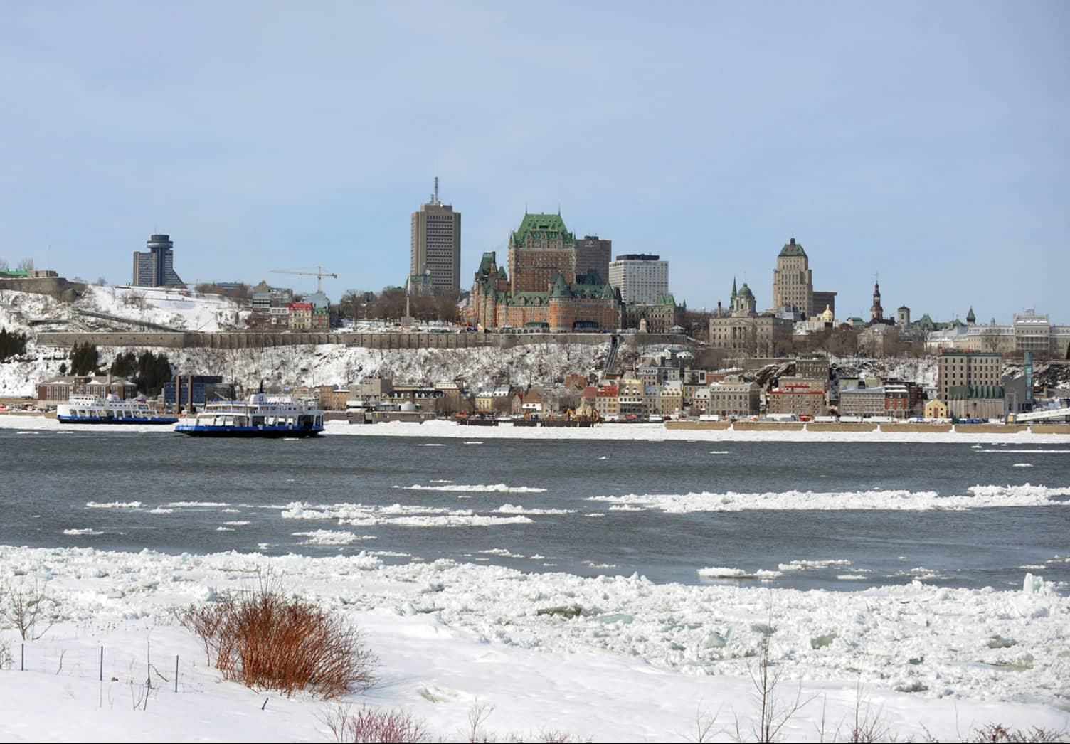 Vue de Québec à partir de Lévis