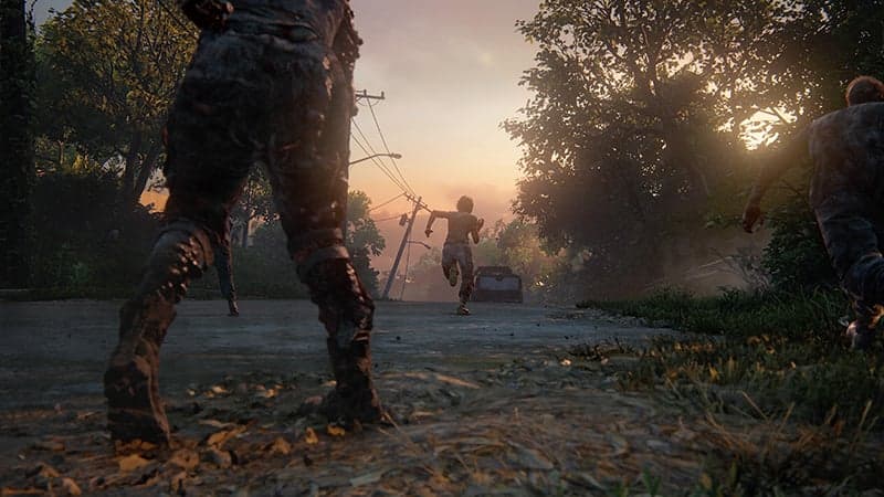 Les «zombies» tentent de les suivre mais la voiture est pas mal plus rapide.