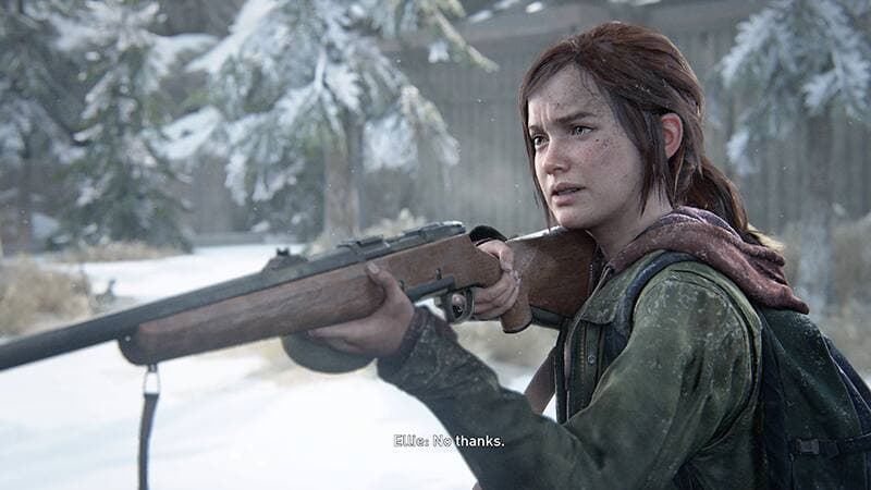 C'est l'hiver, Ellie est rendue une badasse à la chasse.