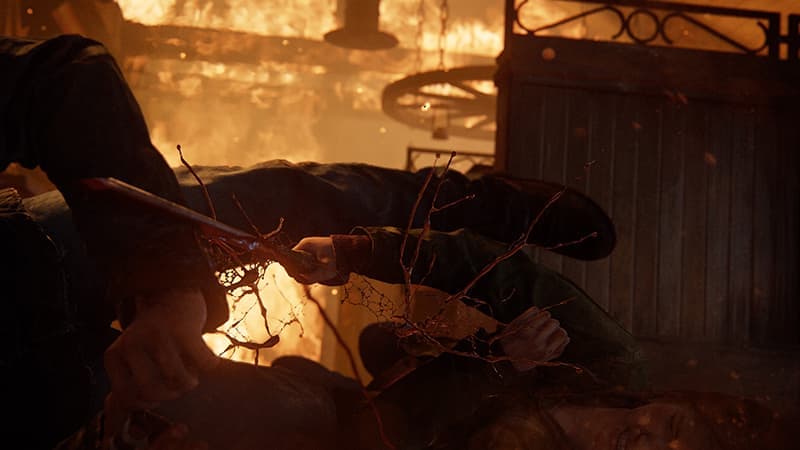 Ellie se défend contre David.