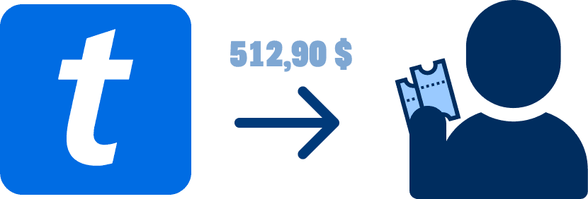 Étape 1 : 512,90$