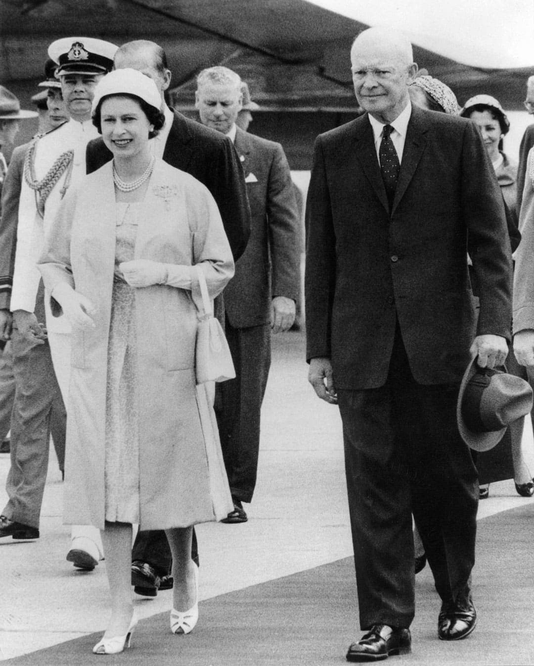 Elizabeth II et Dwight Eisenhower | AFP