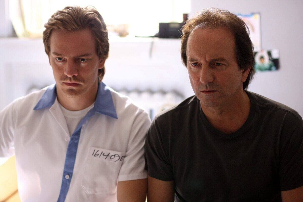 Maxime Le Flaguais et son père Michel Côté lors du tournage du film Piché: entre ciel et terre.