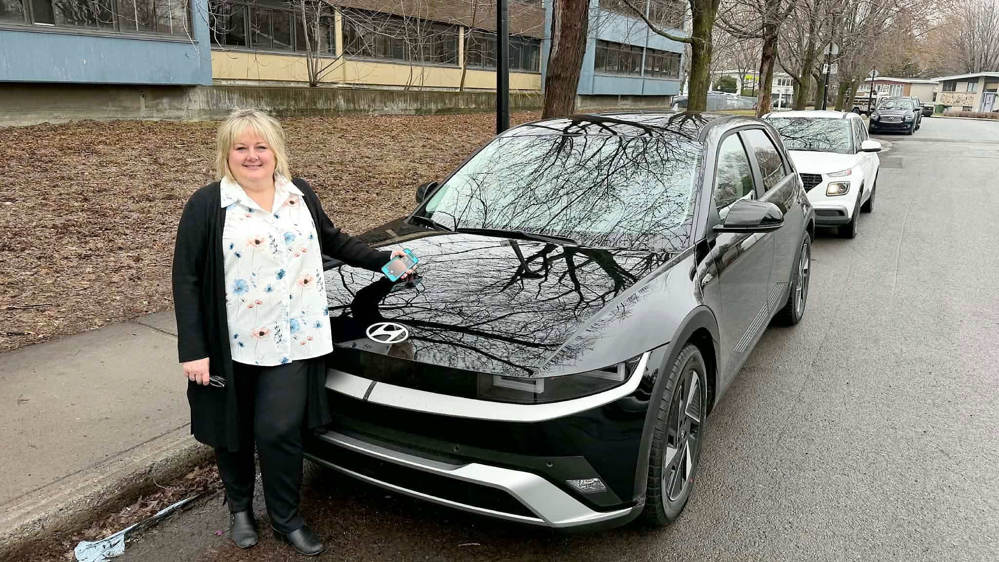 Julie Pelletier roule depuis mardi en Hyundai Ioniq 5.