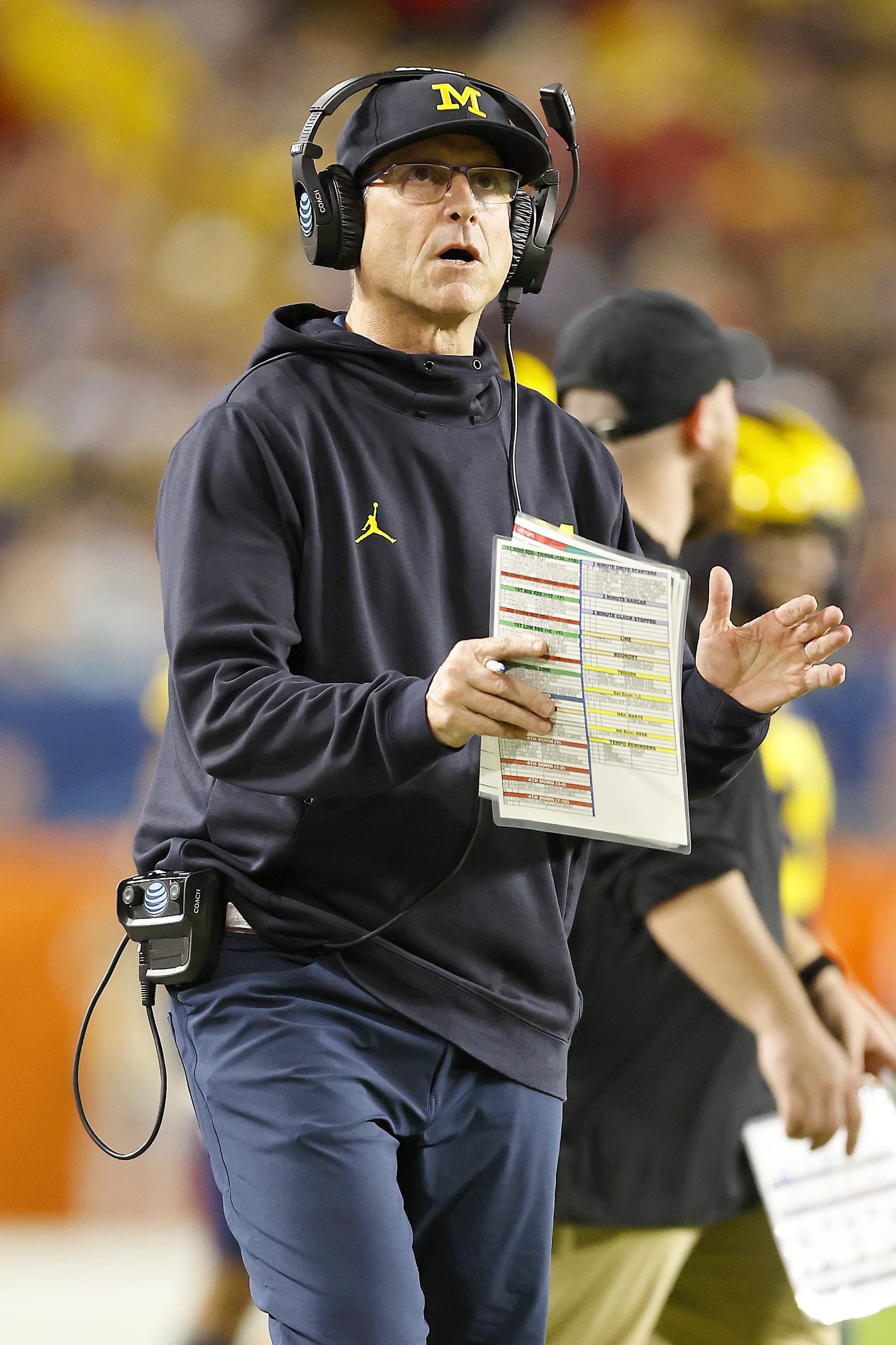 Jim Harbaugh a récemment célébré le championnat de la Big Ten avec Michigan.
