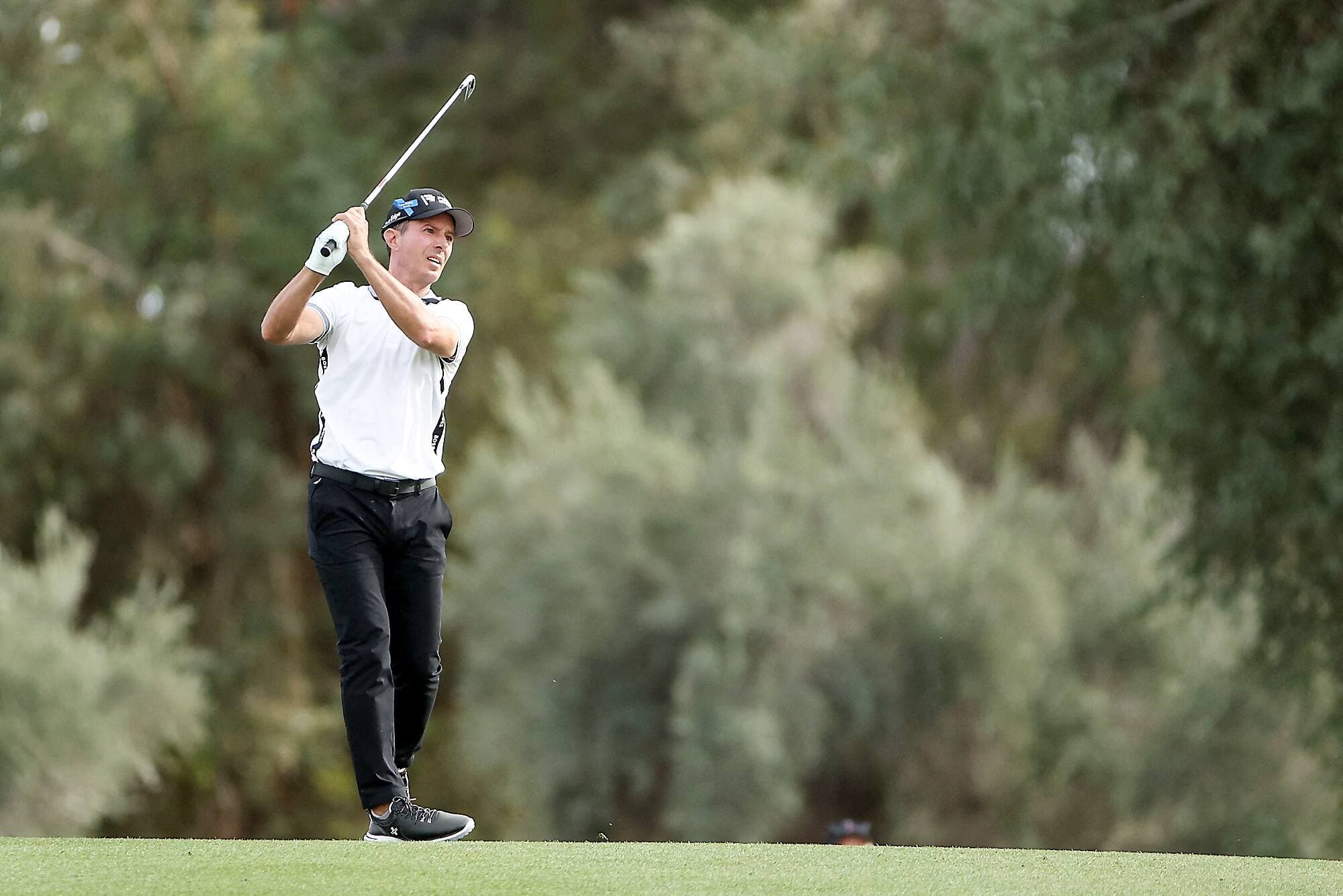 Mike Weir en action lors d’un tournoi à Tucson, en Arizona, au début mars.