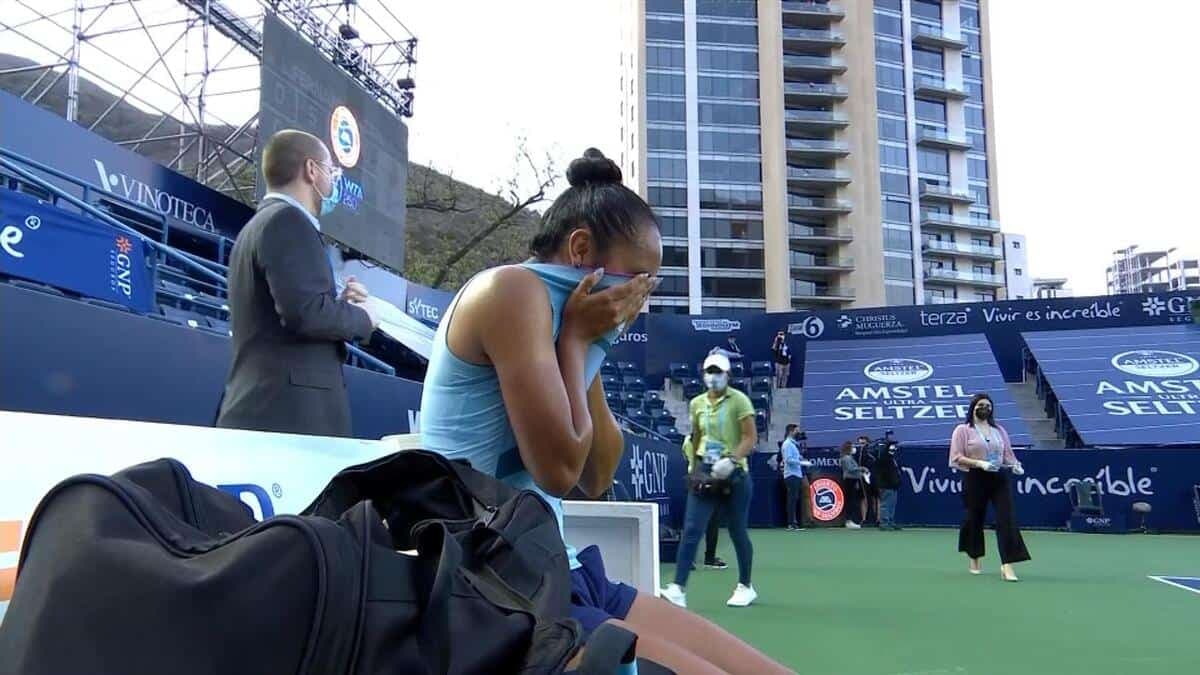 La Québécoise Leylah Fernandez en mars 2021.