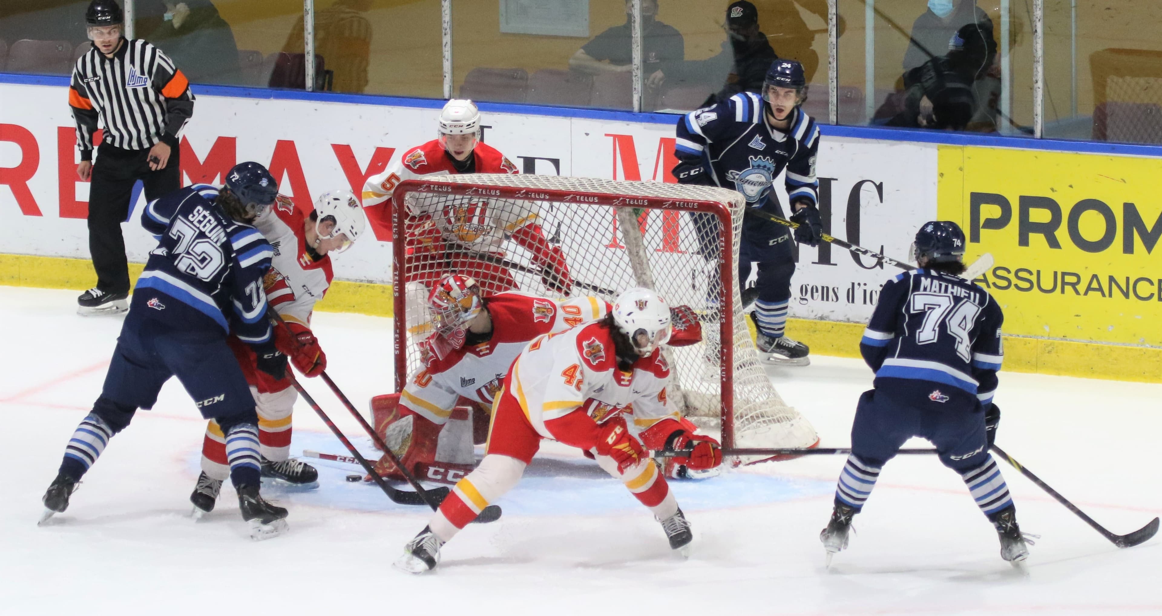 Les Saguenéens ont trouvé le moyen de se faufiler avec une victoire de 5-3 sur le Drakkar, mardi soir, sur la glace du centre Henry-Leonard.