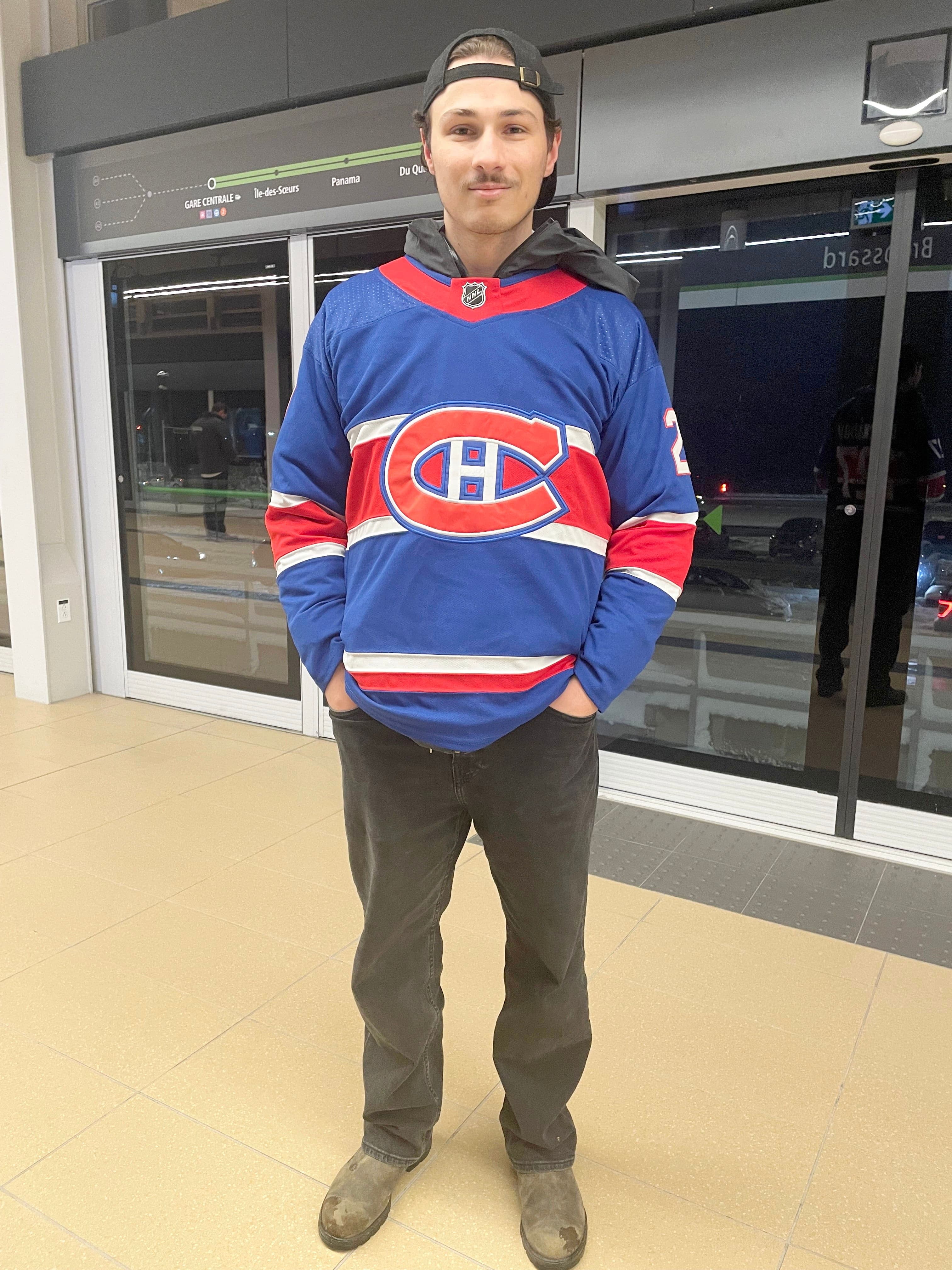 Félix Normand a pris le REM pour la première fois mardi à la station Brossard afin d’aller voir le Canadien au Centre Bell.