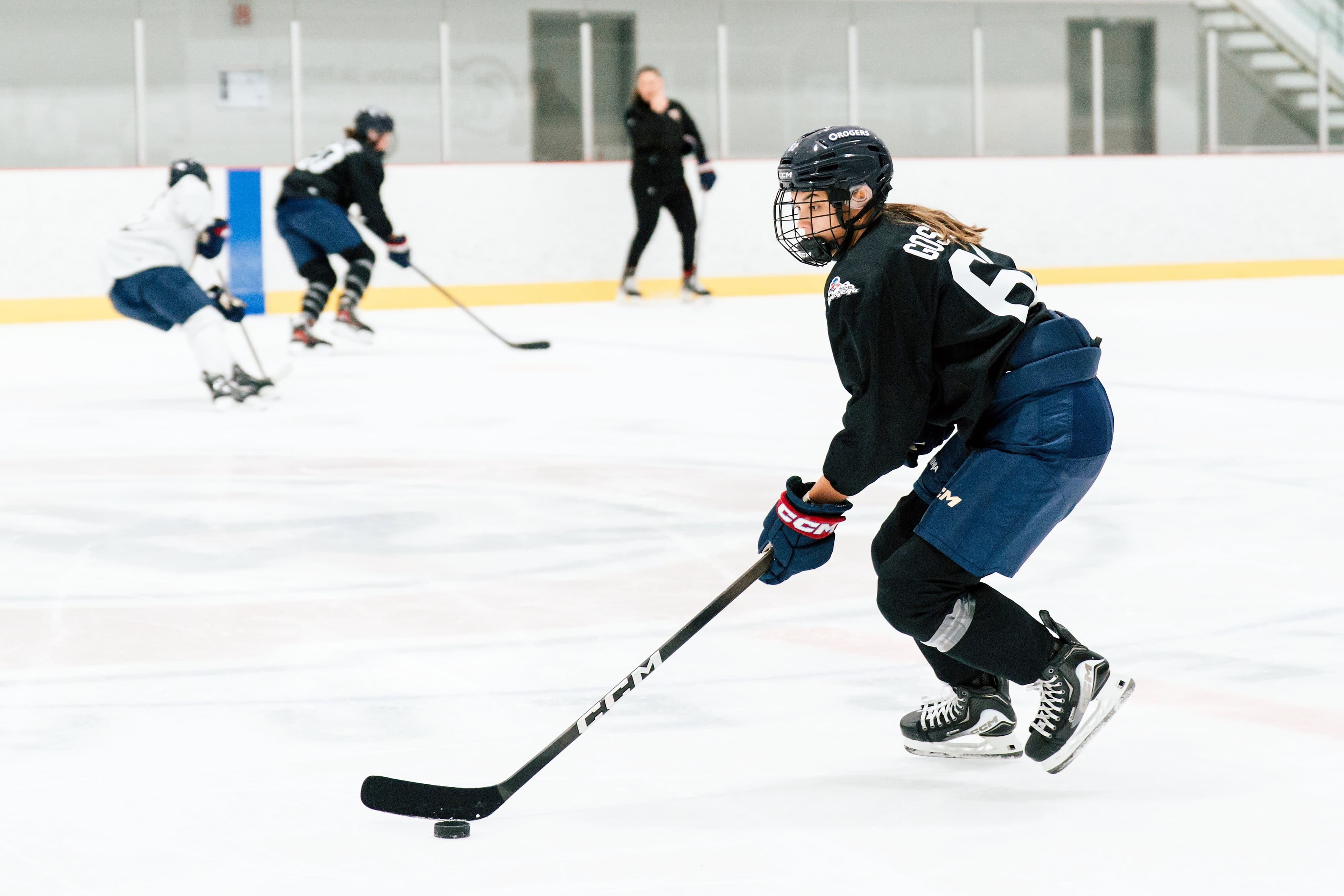 Nicole Gosling lors du premier jour du camp d’entraînement de la Victoire de Montréal, mercredi, à l’Auditorium de Verdun.