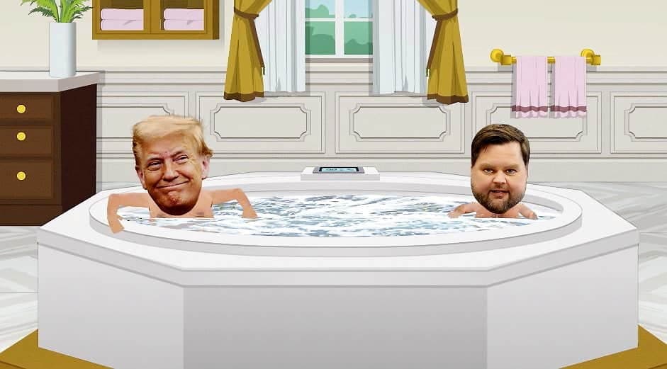 Donald Trump et JD Vance dans l'épisode de mercredi soir dans «South Park».
