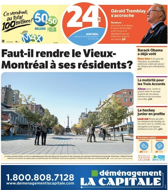 Le 24 heures suivait de près l'actualité de l'hôtel de ville de Montréal.