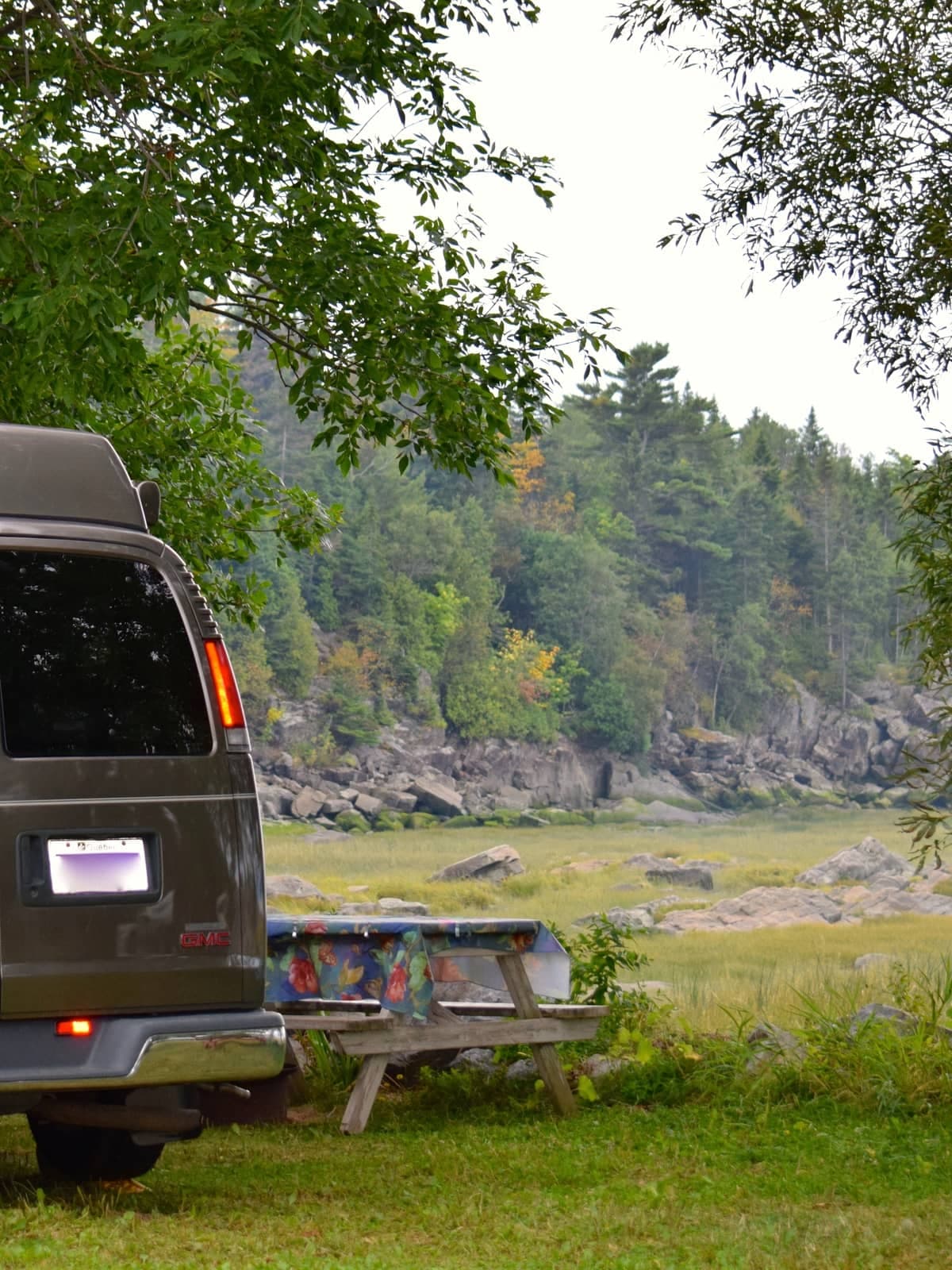 Le camping La Demi-Lieue, à Saint-Jean-Port-Joli.