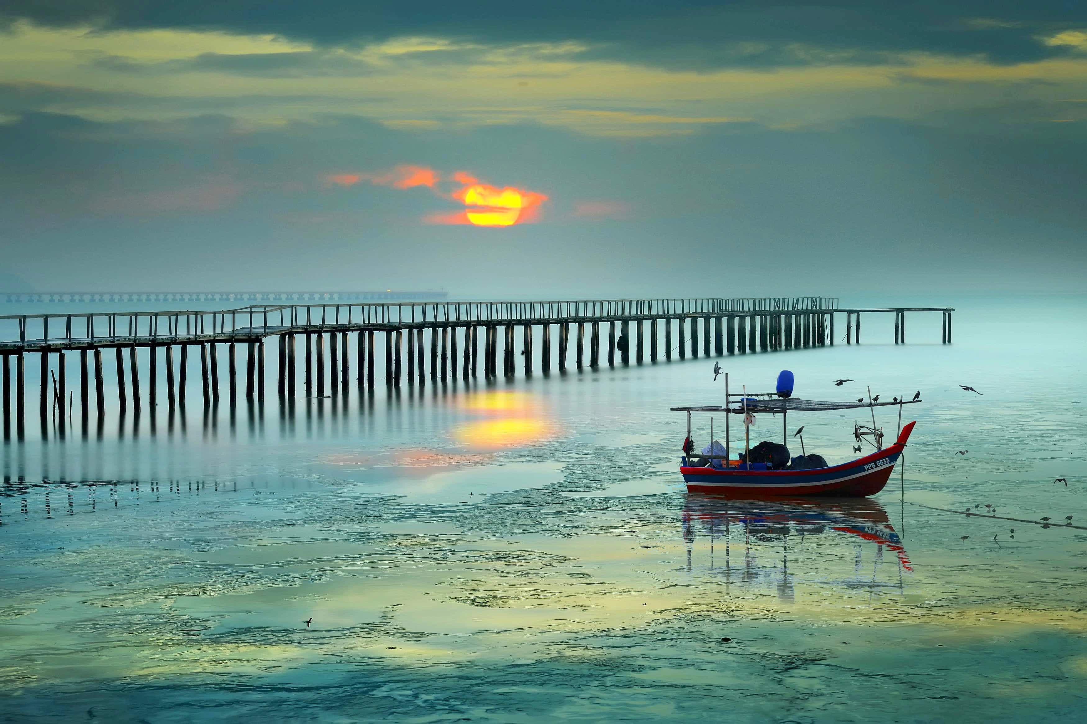 Quais des villages sur pilotis des clans Jetties, sur l'île de Penang.