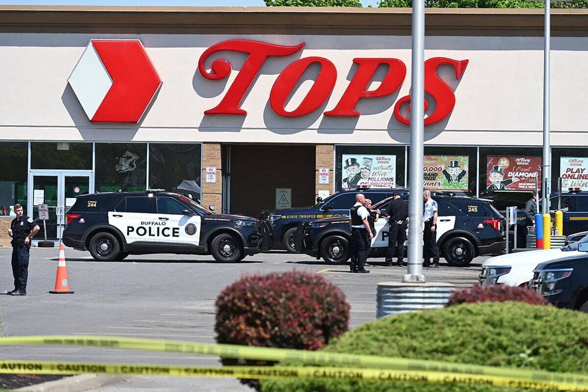 L'épicerie où a eu lieu l'attentat, à Buffalo.