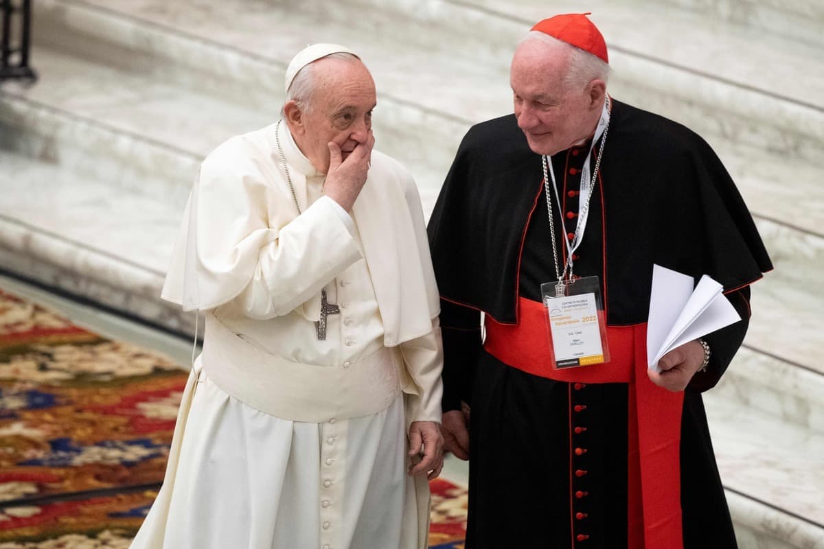 Le pape François et le cardinal Marc Ouellet au Vatican en février dernier.