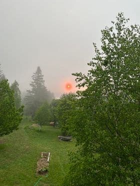 Photo prise à Saint-Zénon du feu au nord de Saint-Michel-des-Saints | crédit: Norbert Benoit