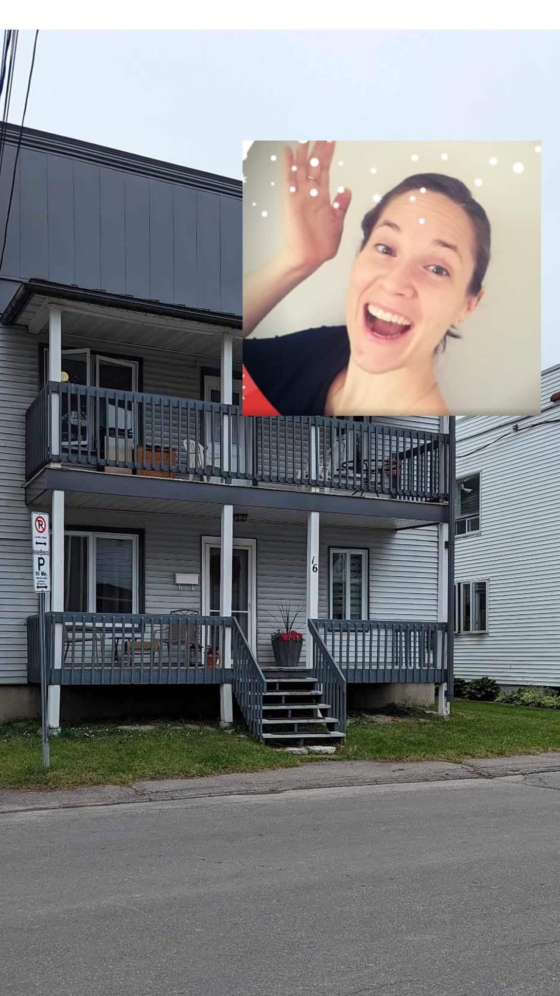 Le Duplex à Valleyfield visé par une reprise de logement. En mortaise, la propriétaire de l'immeuble Lysianne Bibeau qui a été rabrouée par le Tribunal en raison de ses fausses déclarations pour expulser ses locataires et augmenter le loyer.