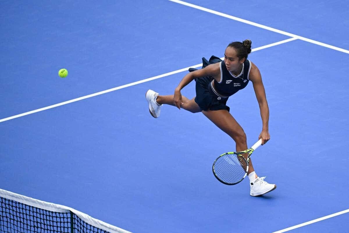 Leylah Fernandez en action à Wuhan, en Chine, le mois dernier.